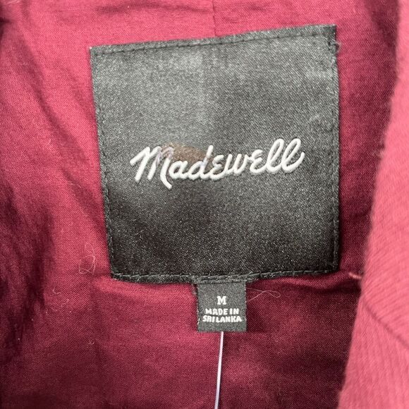 NWT MADEWELL Hayfield Double-Breasted Blazer in BERGUNDY Vintage Mulberry purple - Picture 14 of 15